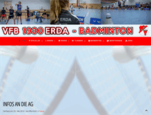 Tablet Screenshot of erda-badminton.de